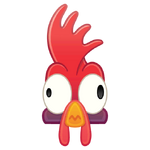 Heihei's emoji for Disney Emoji Blitz.