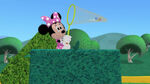 Minnie catches the toy marcher