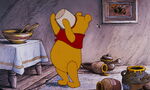 Winnie the Pooh has a honey pot stuck on his face