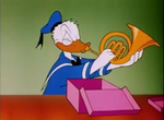 Donald Duck plays the French Horn.