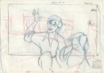 An early animation sketch, showing an earlier design of Eric.