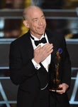 J.K. Simmons accepts the "Best Supporting Actor" award during the 87th annual Academy Awards in February 2015.