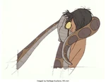 Production cel of Kaa and Mowgli.