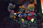 The Swamp Boys in the "Zip-a-Dee-Doo-Dah" final sequence in Splash Mountain at the Magic Kingdom (1992-2023)