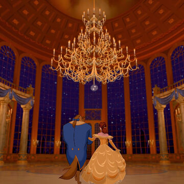 The Ballroom Disney Wiki Fandom, Disney Beauty And The Beast Chandelier Scene