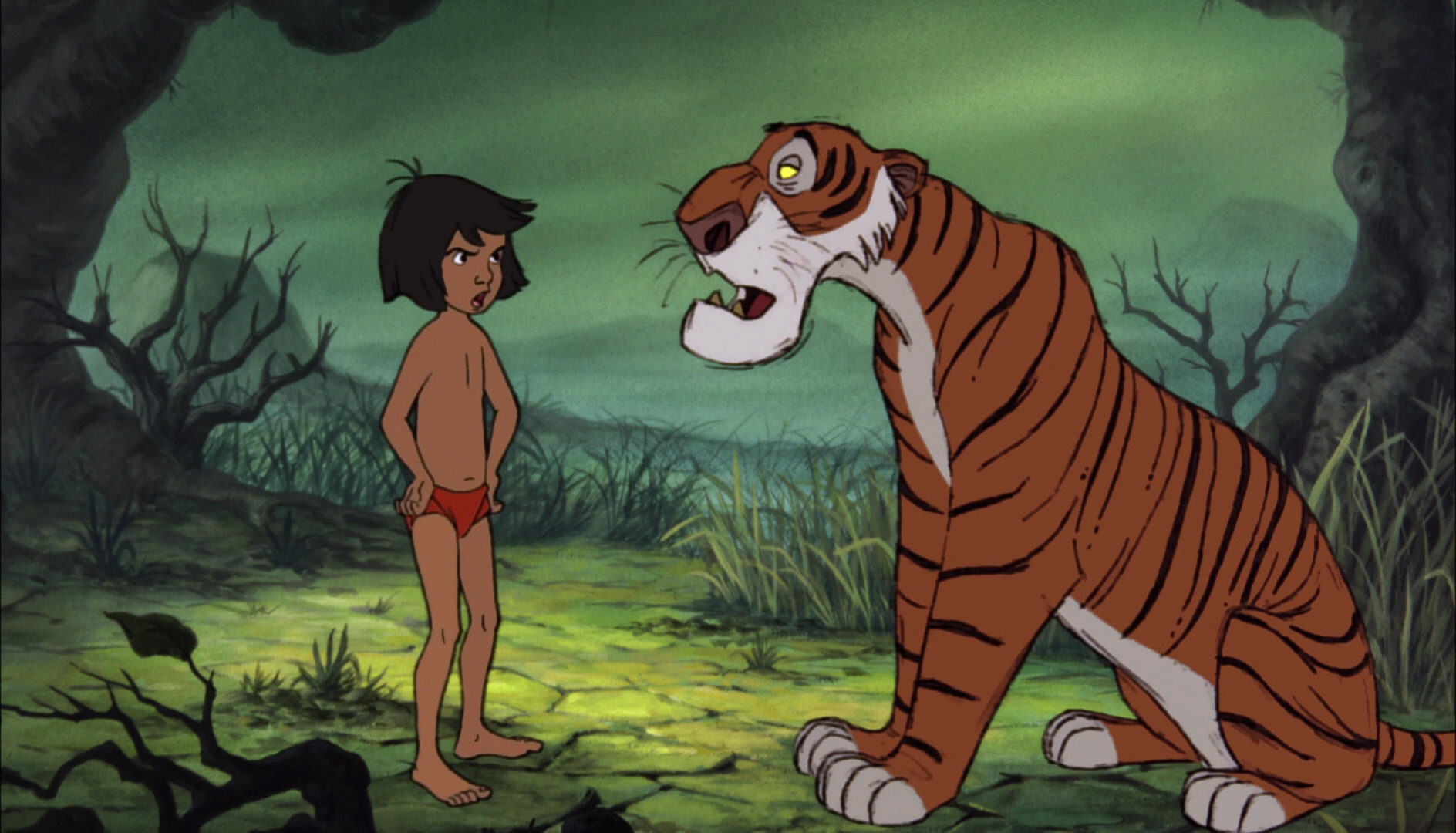 Маугли любимый герой. Шерхан Маугли Дисней. Тигр Шерхан и Маугли. Шерхан тигр из мультика Маугли.