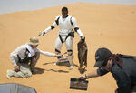 John Boyega on set in Abu Dhabi.