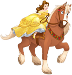 Belle riding Philippe.
