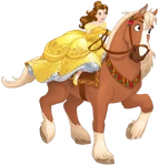 Belle riding Philippe