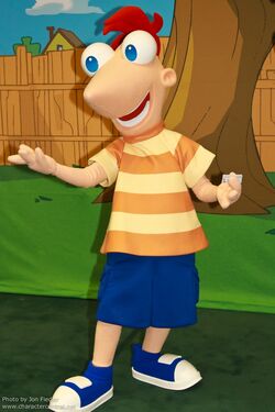 Phineas poses for a photo at Disney's Hollywood Studios.