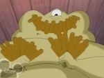 Pleakley overinflated while eating corndogs made by Frenchfry