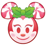 Peppermint Minnie emoji for Disney Emoji Blitz