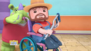 Farmer mack in a wheelchair