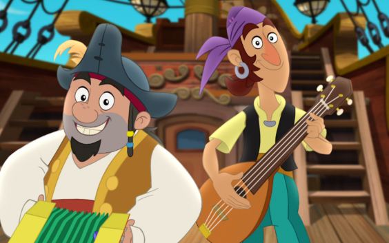 Sharky and Bones are the names of the two duo pirate musicians for the Disn...
