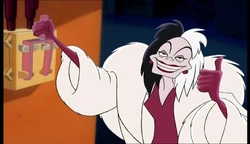 Cruella en Mickey's House of Villains.