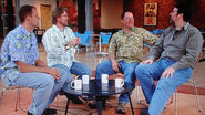 Joe (rechts) samen met Pete Docter, Andrew Stanton en John Lasseter.