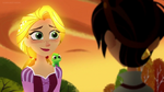 Rapunzel happy with Varian's promise