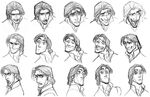 Facial model sheet by Glen Keane.