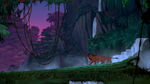 Simba gives Nala a tour of the jungle
