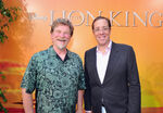 Rob Minkoff and Roger Allers at premiere of The Lion King 3D re-release in August 2011.