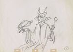 Production drawing of Maleficent and Diablo.