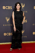 Neve Campbell attending the 69th annual Emmy Awards in September 2017.