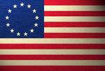 The original United States flag with 13 stars