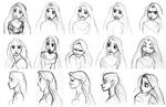 Rapunzel expressions by Glen Keane