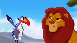 Simba smiles at Zazu