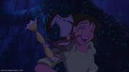 Baby Baboon kissed Jane.