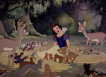 Snow White sings "With a Smile and a Song" to the Forest Animals.