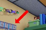 Atta's name on the wall in Toy Story 3