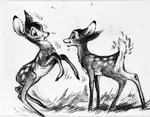 Bambi and Faline by Marc Davis