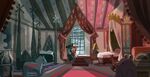 Anna and Elsa in their bedroom by Victoria Ying