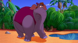 Abu as an elephant.