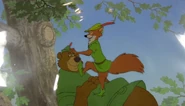 Animation cel of Little John and Robin Hood