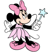 Minnie disfrazada de hada.