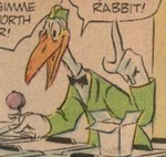 Br'er Stork as an ice cream man in the Uncle Remus comic.
