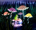 Alice meeting the Caterpillar by Mary Blair.