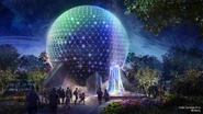 Spaceship-earth-nighttime-lighting-package-concept-art-1920x1080.jpg (577 KB) 2021 Concept Art for a new look of Spaceship Earth's Beacon of Magic at the World's Most Magical Celebration in Walt Disney World's 50th Anniversary celebration.