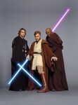 Mace Windu with Obi-Wan Kenobi and Anakin Skywalker