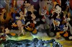 Minnie with Mickey and other "toons" in Who Framed Roger Rabbit