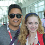 Darcy Rose Byrnes with Dante Basco attending the 2015 San Diego Comic Con.