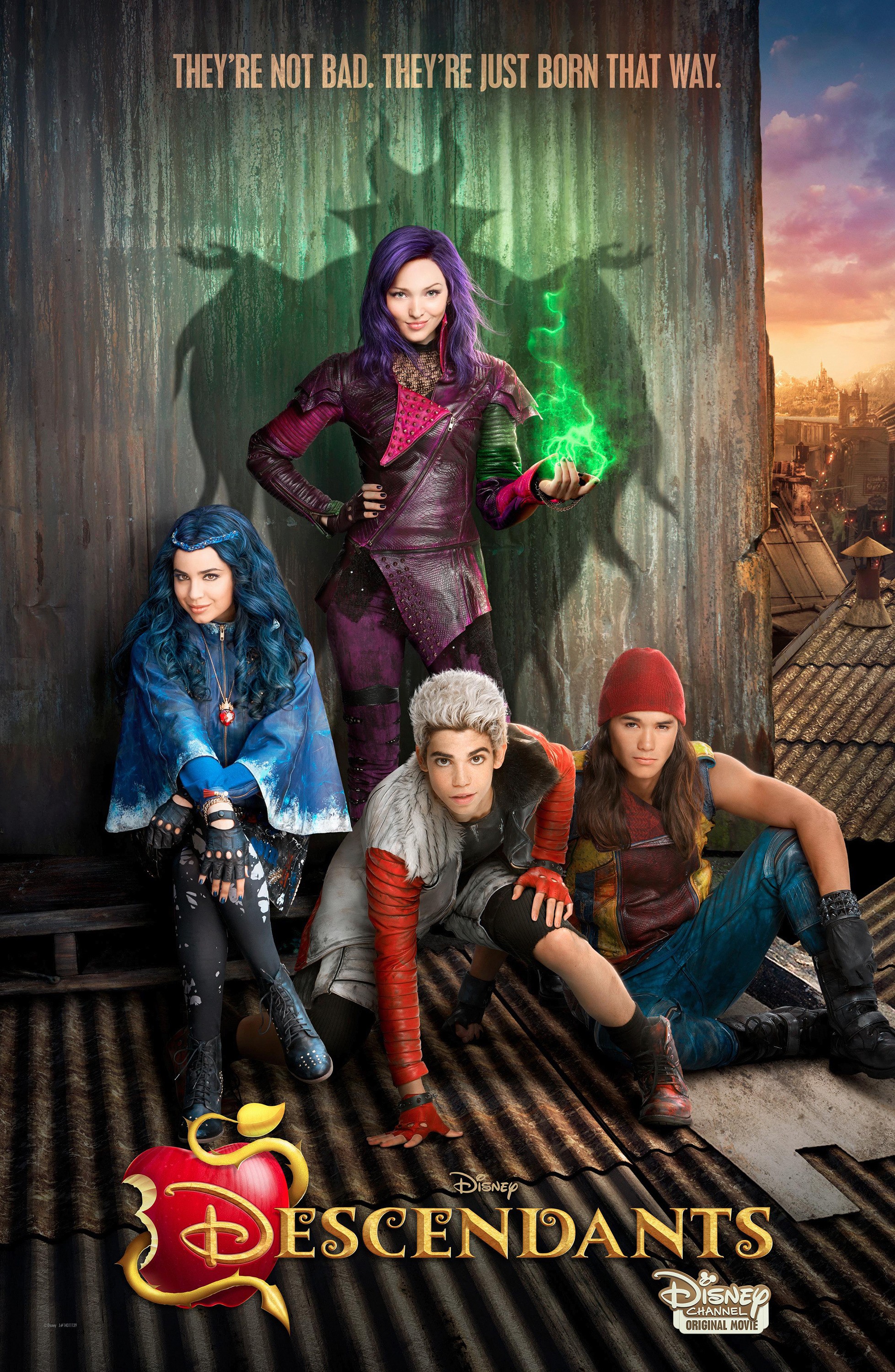 Descendants Cast - the Core Four then and now 