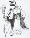 An early design of Jafar by designer/story Daan Jippes.