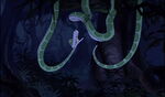 Kaa blowing out his burning coils