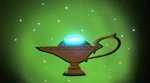 Merlock's Lamp.jpg (265 KB) Gene the Genie also explained that once his magic lamp rejoined with Merlock's Talisman, it gives whoever possesses it unlimited wishes.