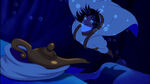 Aladdin prepares to drown