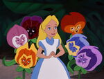 Alice with the Pansies