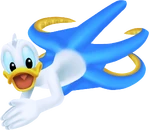 Donald Duck transformed into an octopan in the Kingdom Hearts games.
